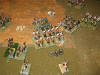 In the left flank, the Hohenzoller #2 Chevauxlegers fall back again ..