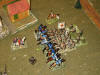 The Russians are taken by surprise and try to fight the Saxon Hussars in attack column, but are broken
