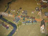 The French infantry follow pouring from the bridge whereas the Saxon Hussars form line to the right